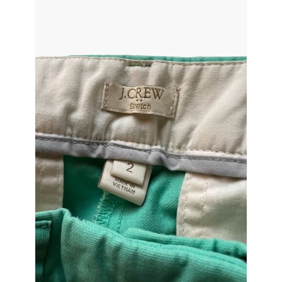 J. Crew City Fit Stretch Ankle pants Women's Size 2 Mint Green Cotton Spandex St - Picture 10 of 10